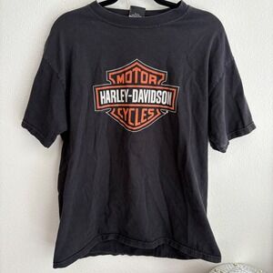 Harley‎ Davidson Pikes Peak T-Shirt Large Black Colorado Springs Biker Graphic